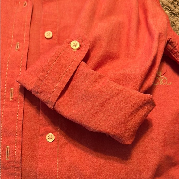 Lauren Ralph Lauren Red Casual Button Down Shirt - Picture 5 of 7